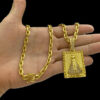 Corrente Cadeado 6Mm Pingente – Banhado A Ouro 18K3