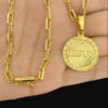 Corrente Cadeado Alongado 5Mm Pingente Jesus – Banhado A Ouro 2