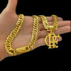 Corrente Grumet Lacraia 13Mm Pingente Flamengo – Banhado A Ouro 18K2