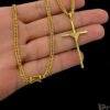 Corrente Grumet Lacraia 3Mm Pingente Fio Fino – Banhado A Ouro 2