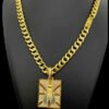 Corrente Pitbull 10Mm Pingente Nossa Sra – Banhado A Ouro 18K2