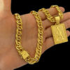 Corrente Romana 750 10Mm Pingente Letra – Banhado A Ouro 18K2