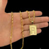Corrente Tijolinho 3Mm Pingente Letra – Banhado A Ouro 18K2