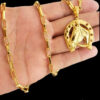Corrente Tijolinho 6Mm Pulseira – Banhado A Ouro 18K2