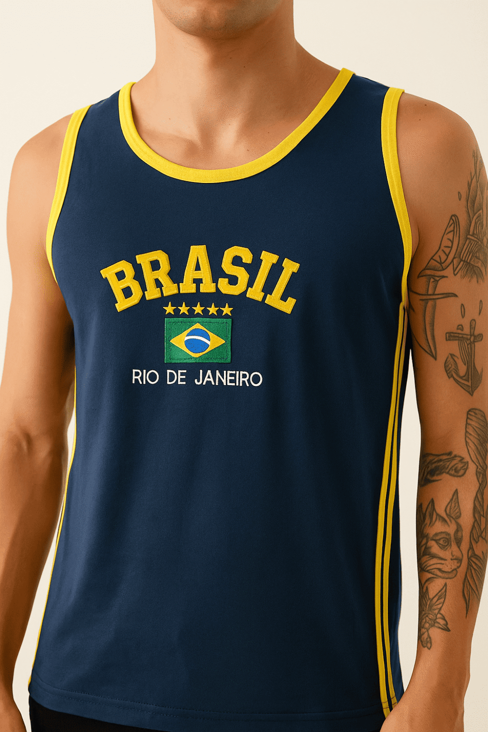 Camisa Regata Do Brasil Bordada - Imagem 5
