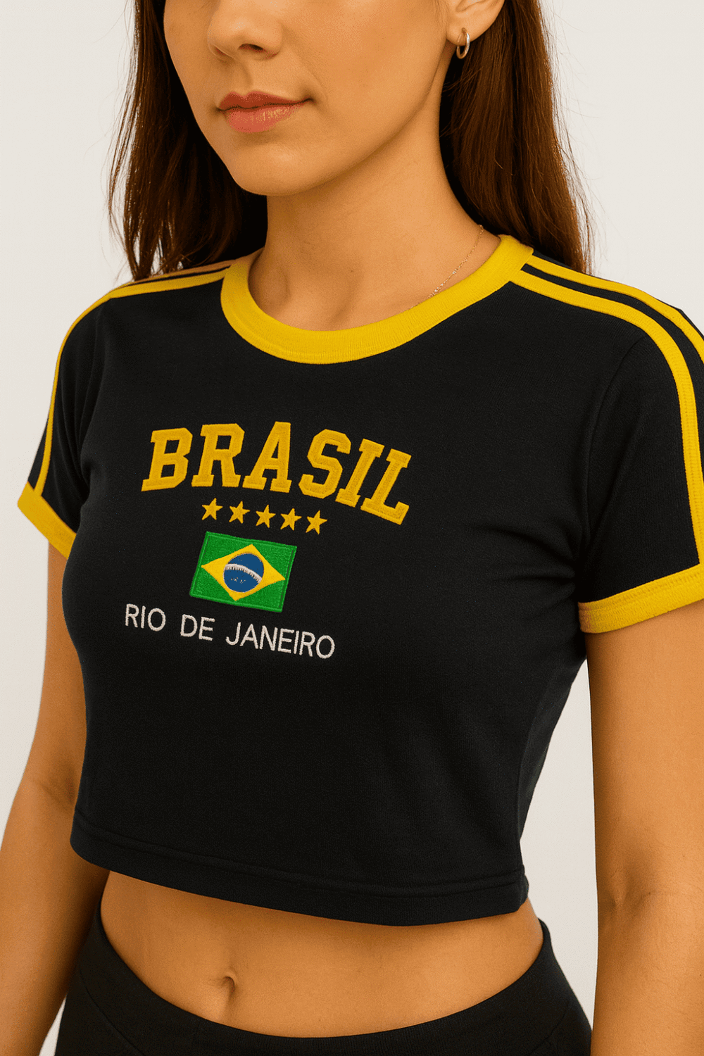 Cropped Do Brasil Bordada Retrô - Imagem 21