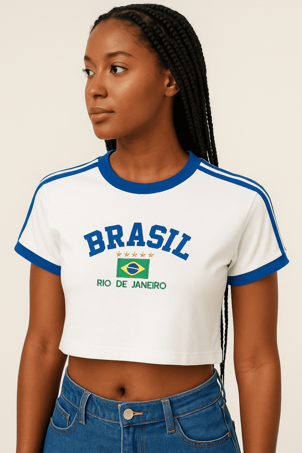 Cropped Do Brasil Bordada Retrô - Imagem 33