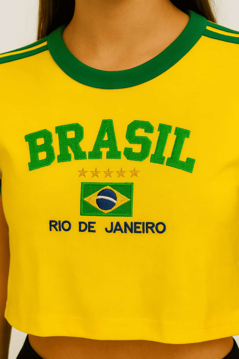 Cropped Do Brasil Bordada Retrô - Imagem 24