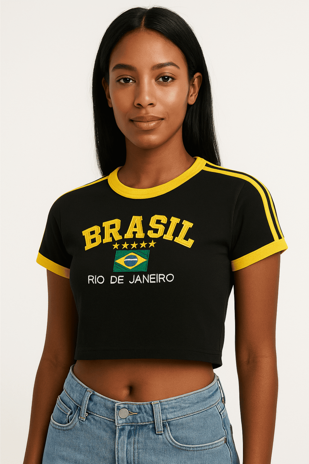 Cropped Do Brasil Bordada Retrô - Imagem 29