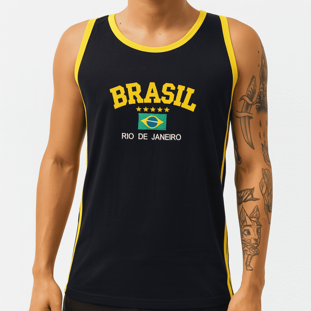 Camisa Regata Do Brasil Bordada - Imagem 18
