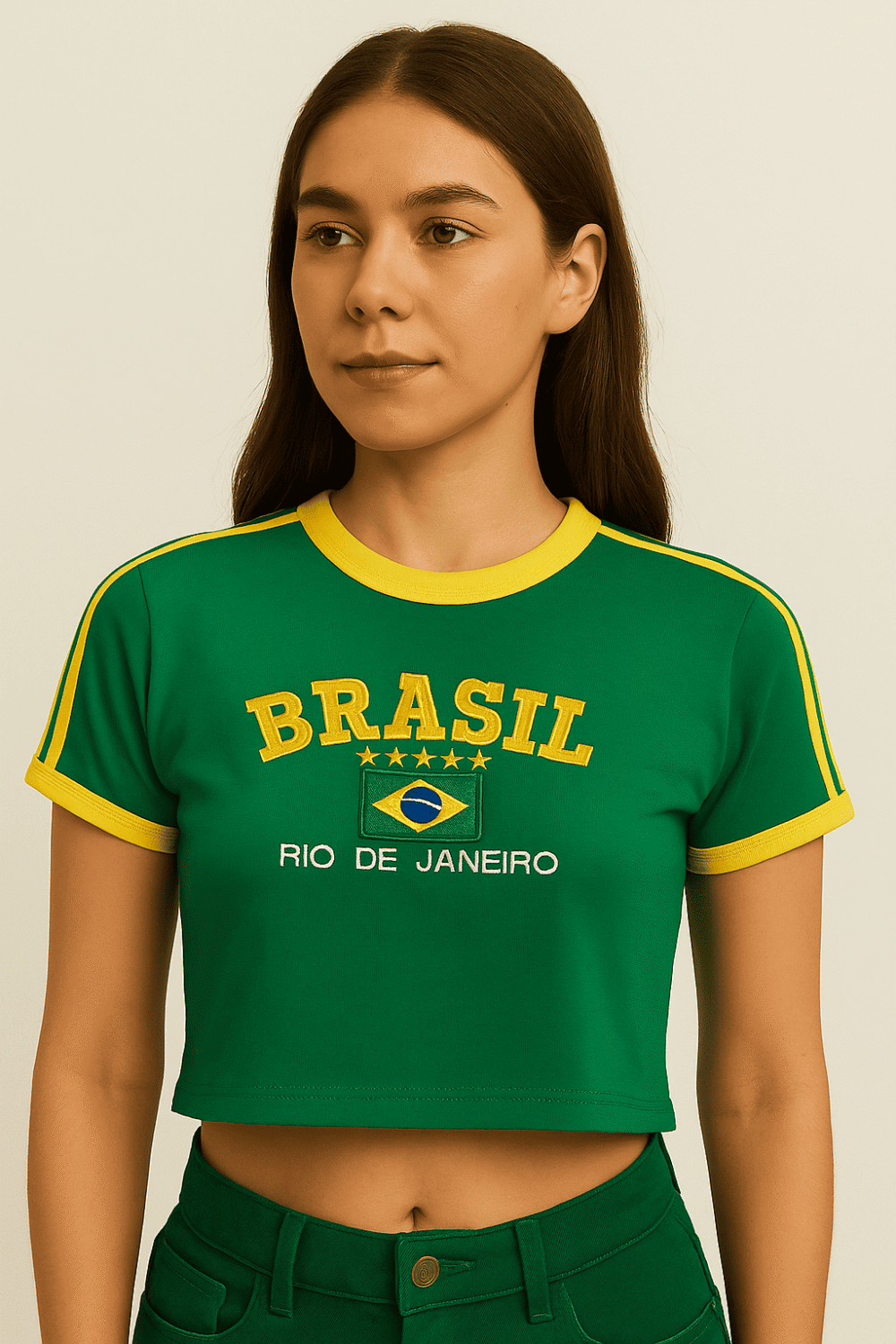 Cropped Do Brasil Bordada Retrô - Imagem 27