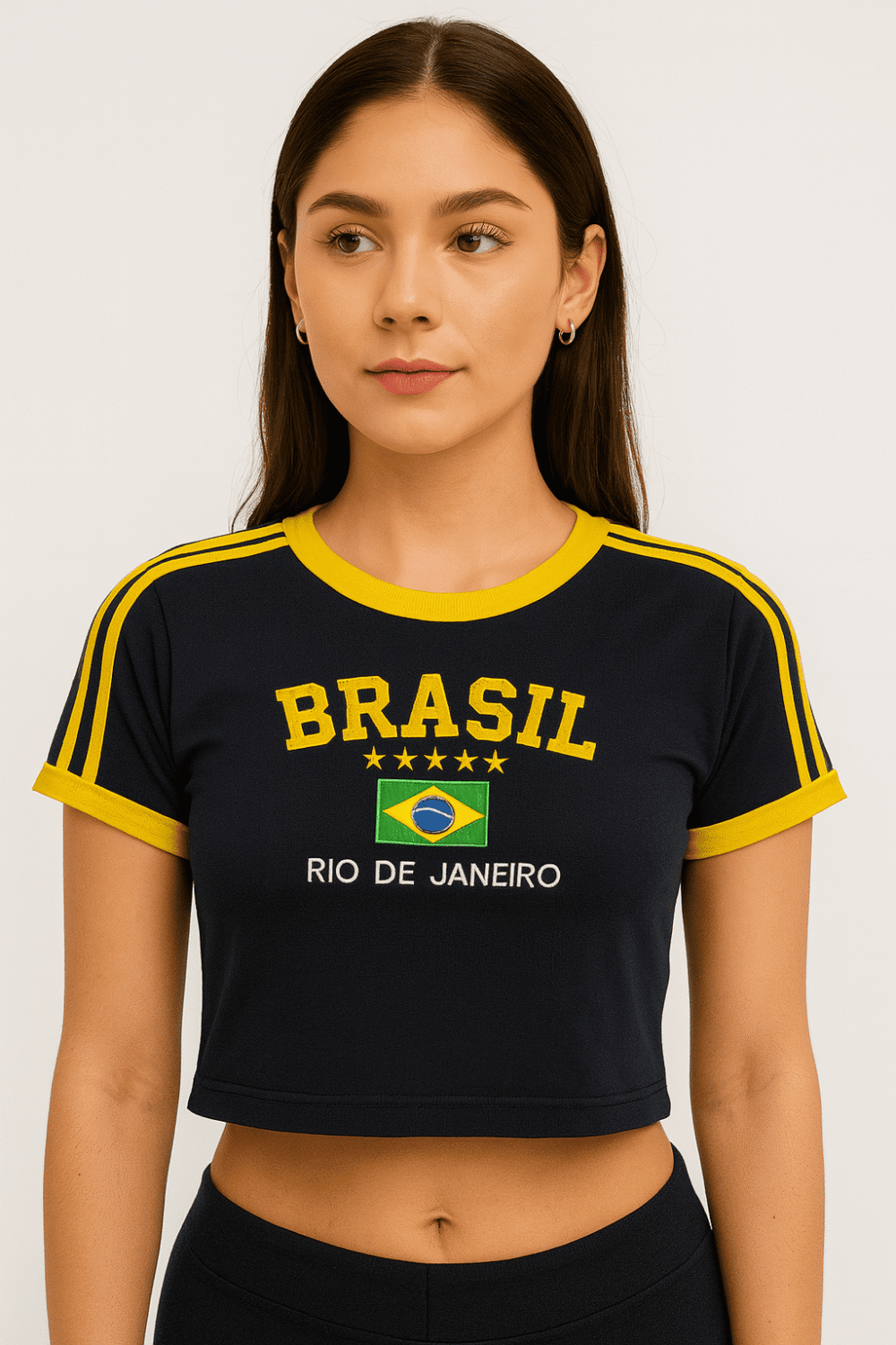 Cropped Do Brasil Bordada Retrô - Imagem 2