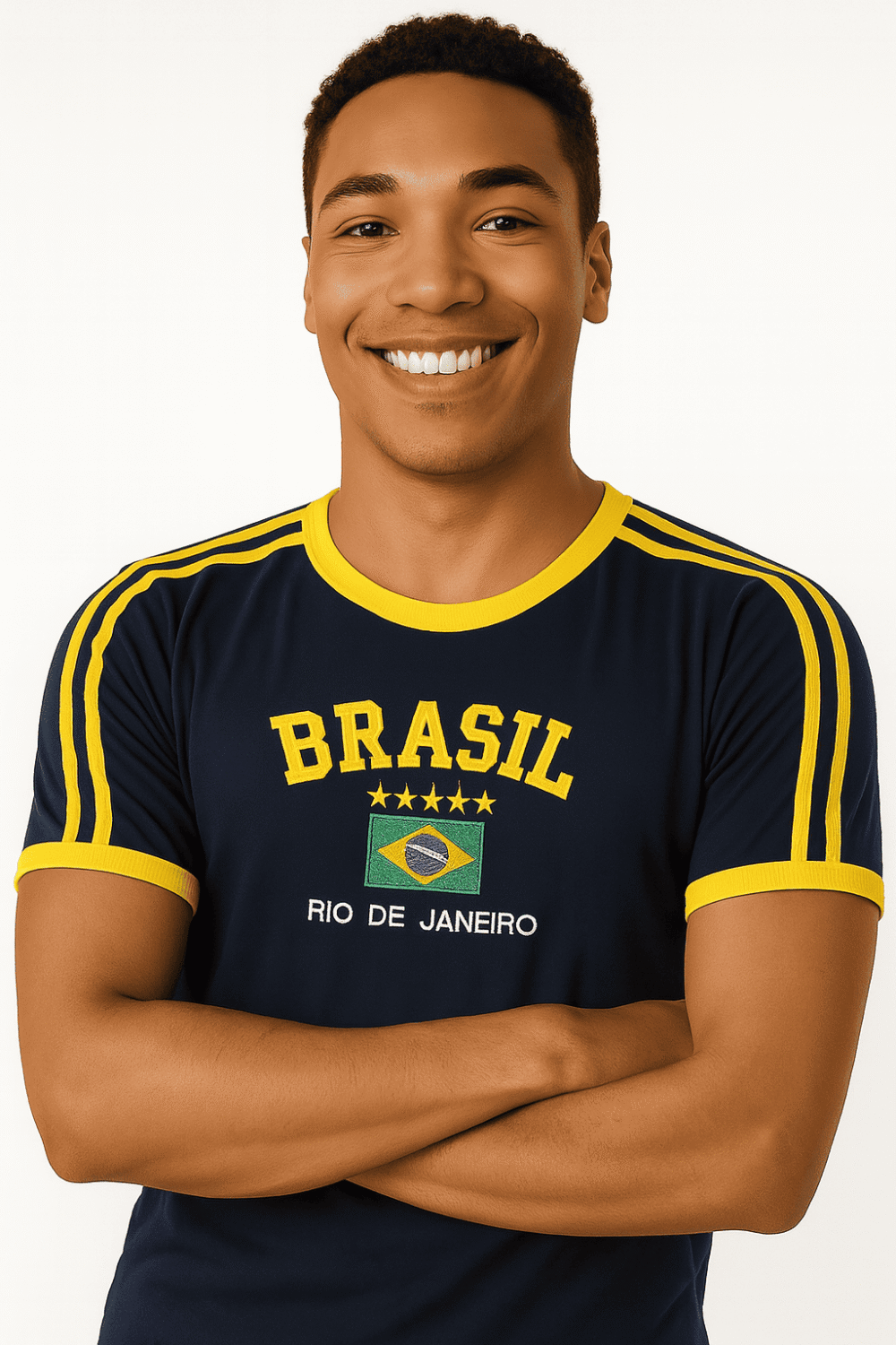 Camisa Do Brasil Bordada Adulto Unissex - Imagem 44