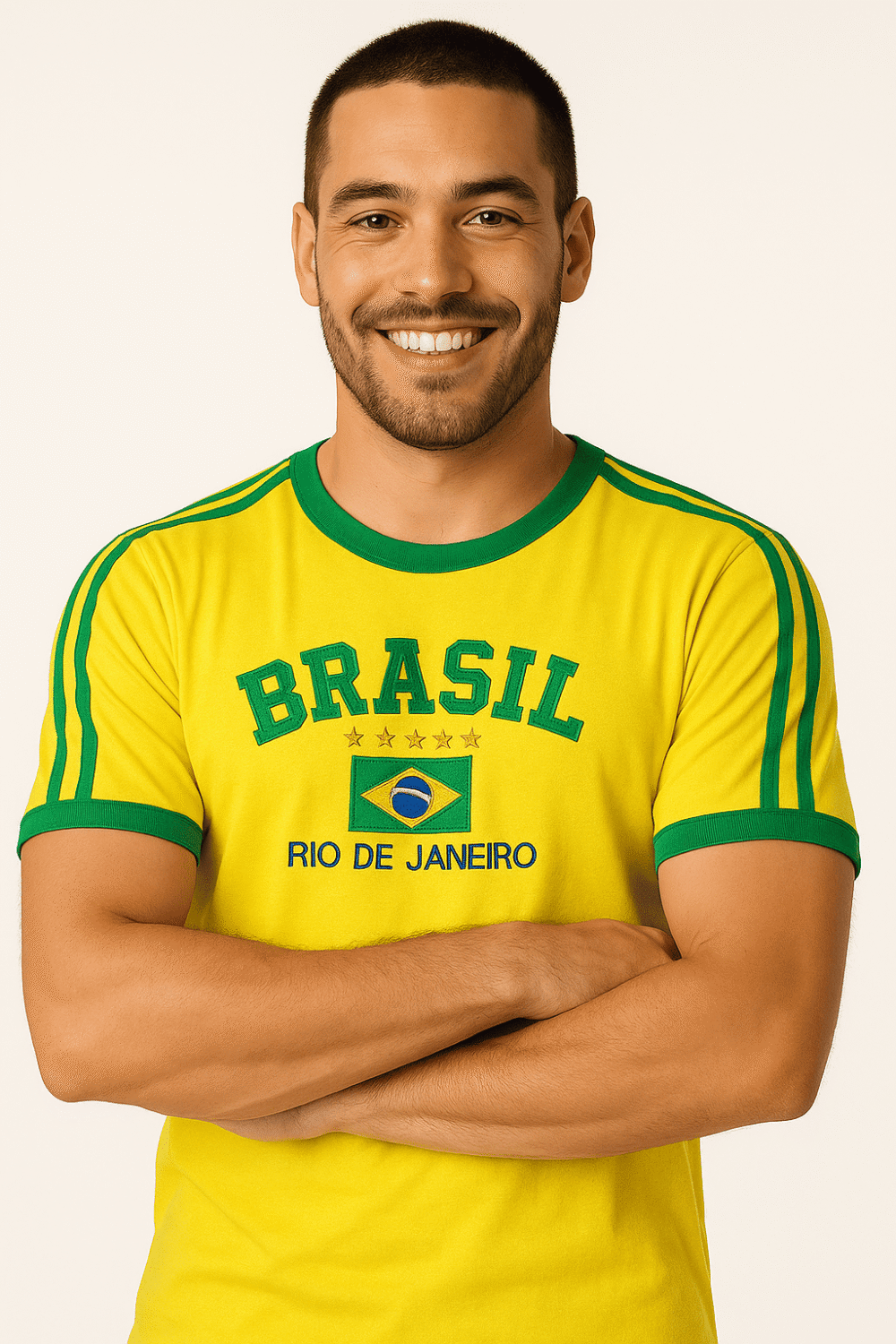 Camisa Do Brasil Bordada Adulto Unissex - Imagem 40