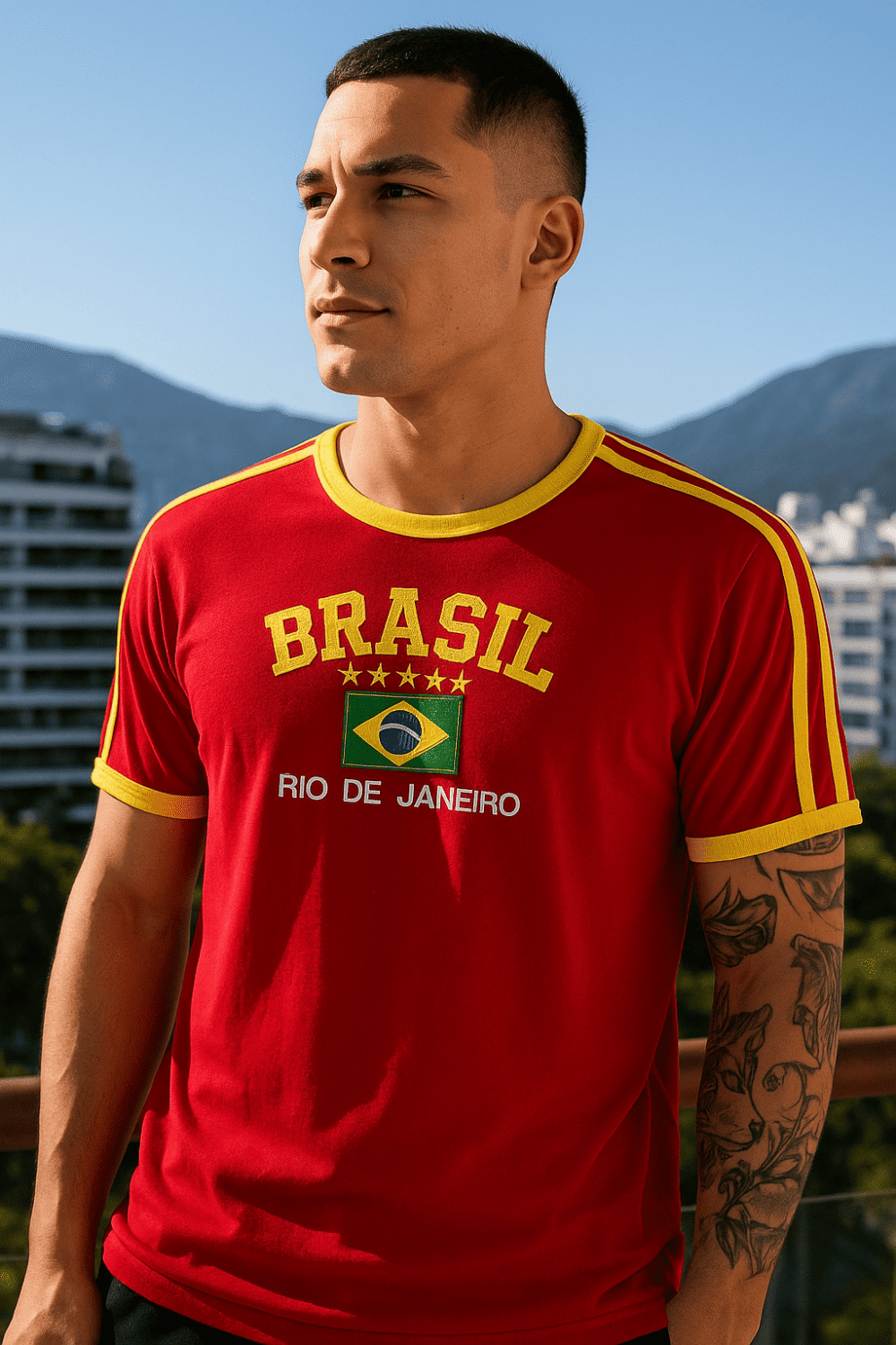 Camisa Do Brasil Bordada Adulto Unissex - Imagem 39