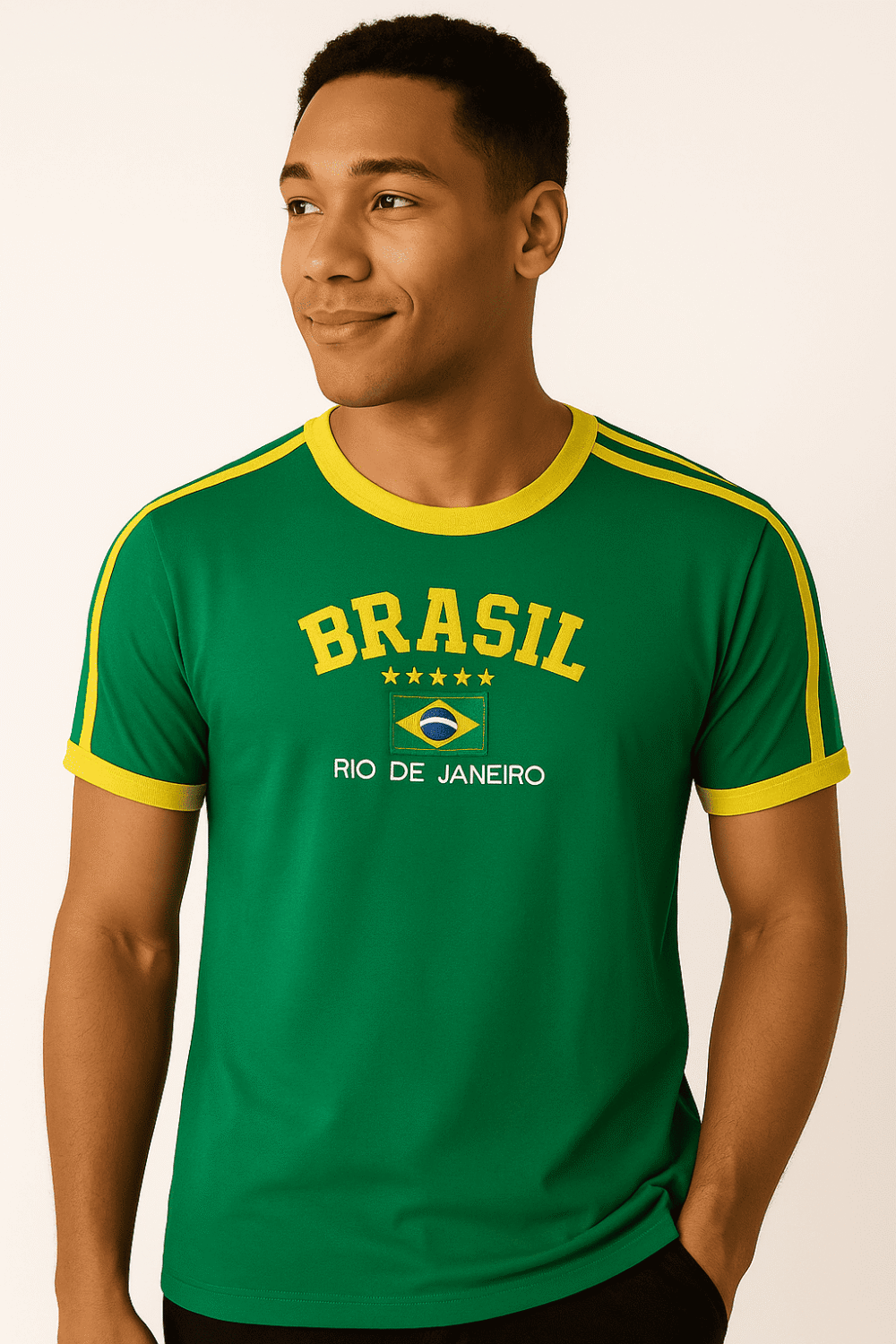 Camisa Do Brasil Bordada Adulto Unissex - Imagem 35