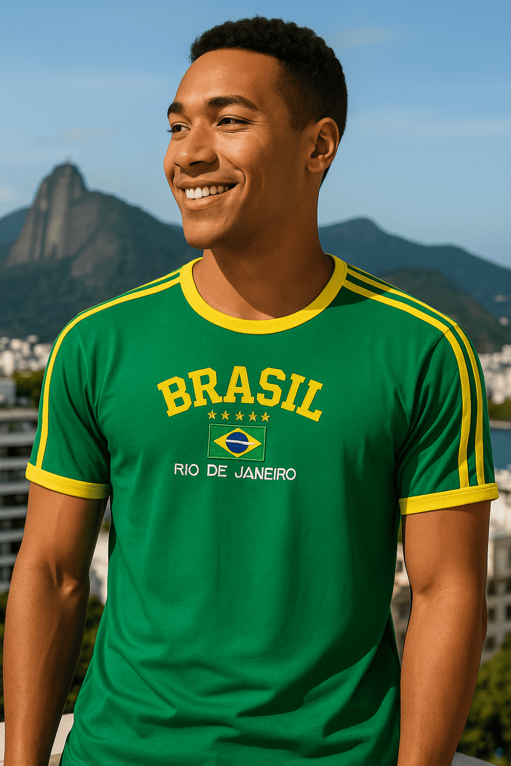 Camisa Do Brasil Bordada Adulto Unissex - Imagem 33