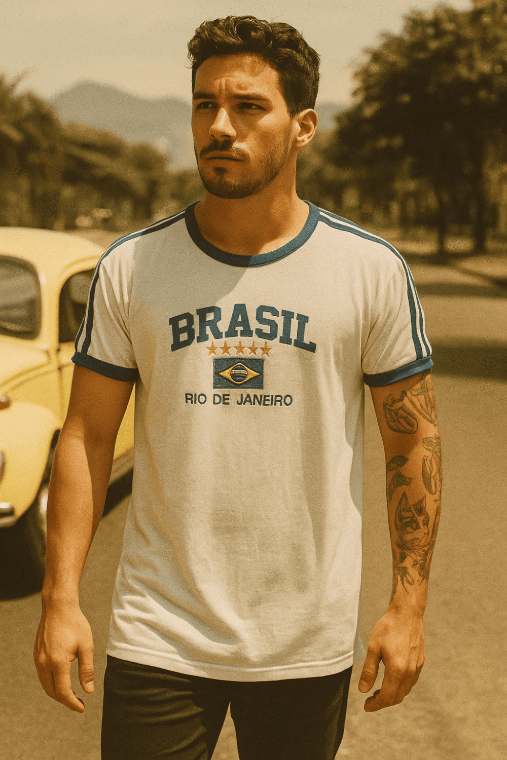 Camisa Do Brasil Bordada Adulto Unissex - Imagem 28