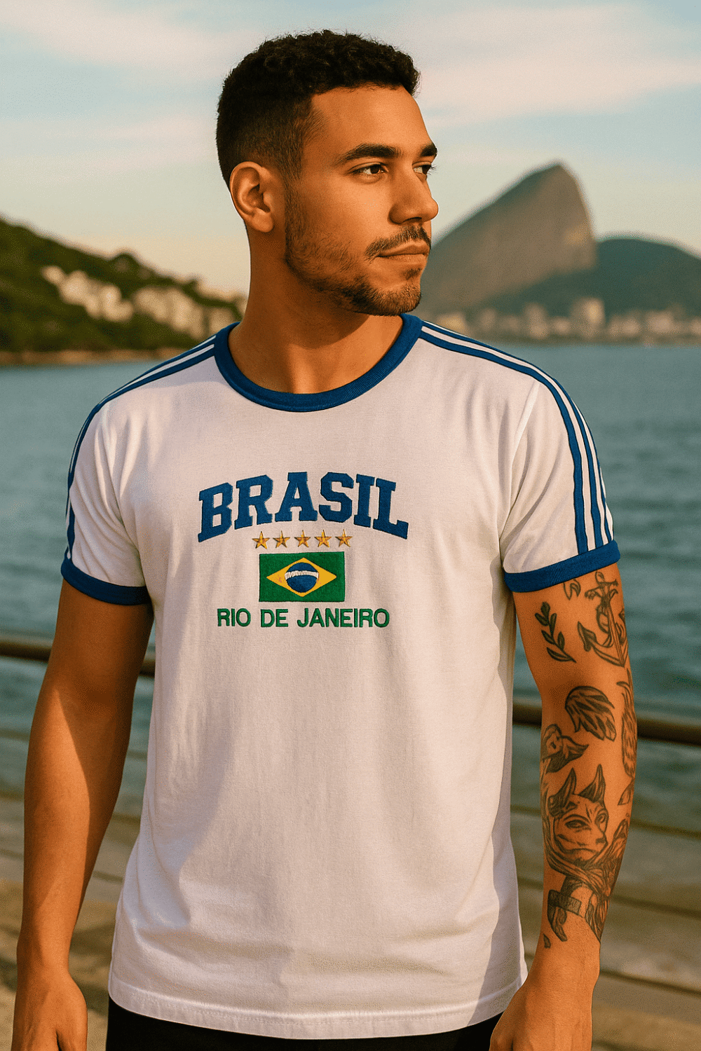 Camisa Do Brasil Bordada Adulto Unissex - Imagem 25