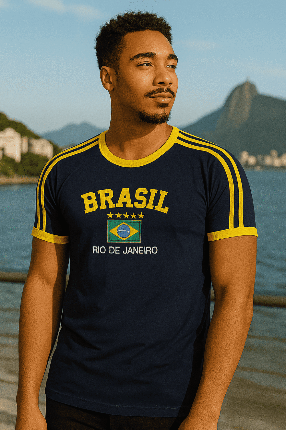 Camisa Do Brasil Bordada Adulto Unissex - Imagem 24