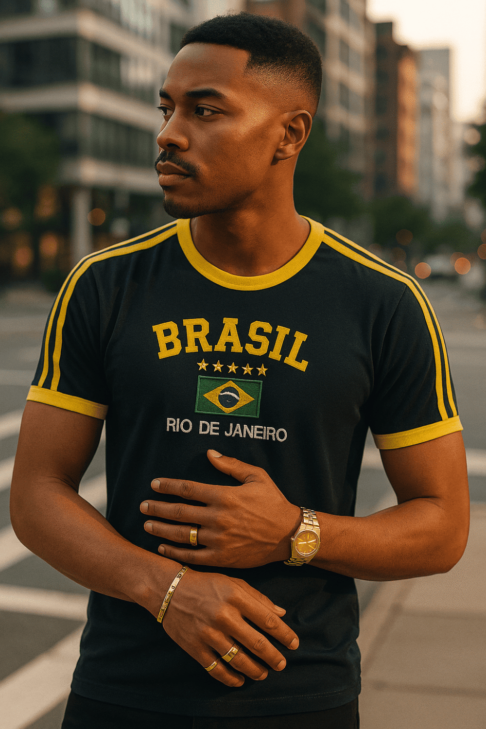 Camisa Do Brasil Bordada Adulto Unissex - Imagem 23