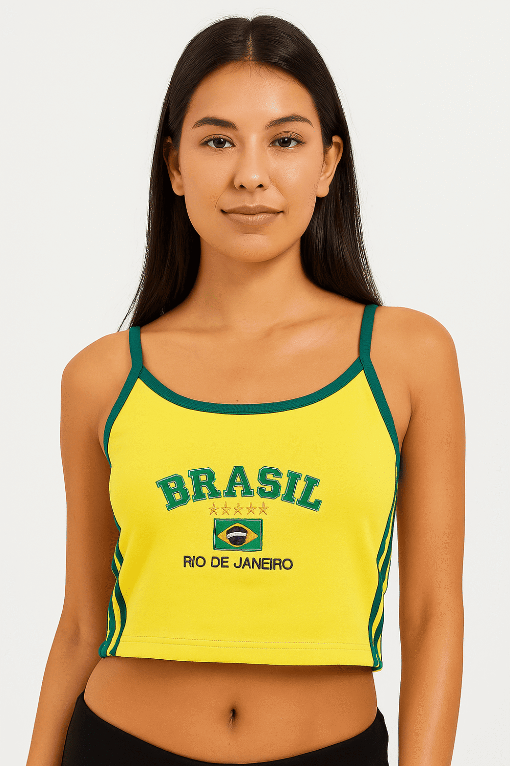 Camisa Do Brasil Suplex Bordada Retrô - Imagem 18