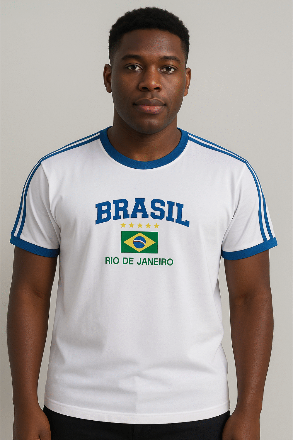 Camisa Do Brasil Bordada Adulto Unissex - Imagem 47
