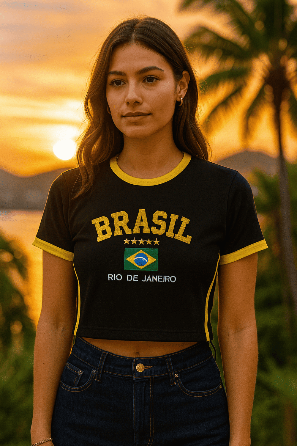 Camisa Do Brasil Bordada Babylock Retrô Vintage Listras Laterais - Imagem 28
