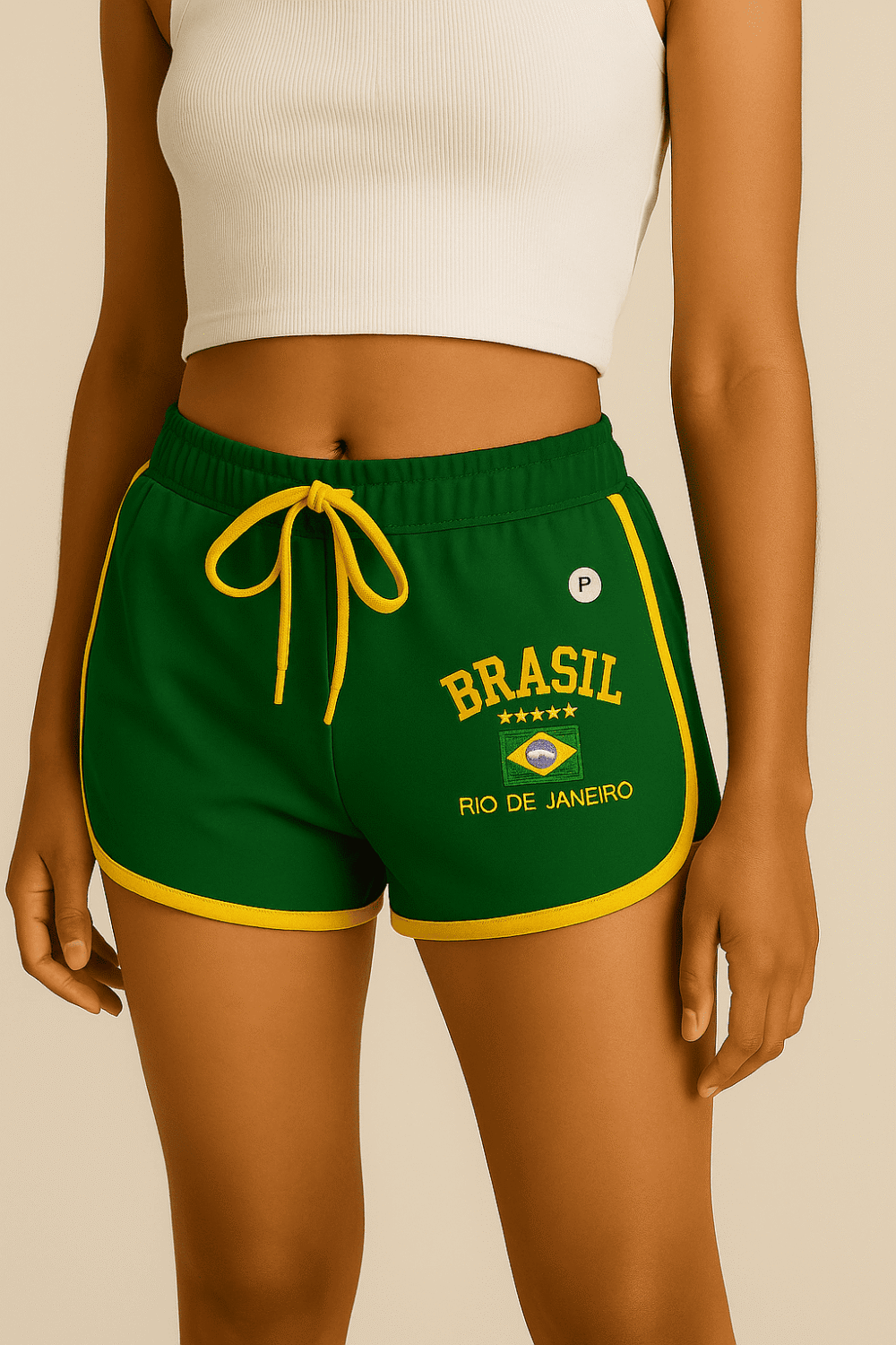 Shorts Do Brasil Bordada Retrô - Imagem 14