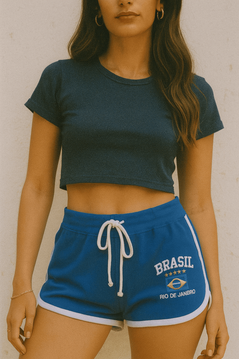 Shorts Do Brasil Bordada Retrô - Imagem 16