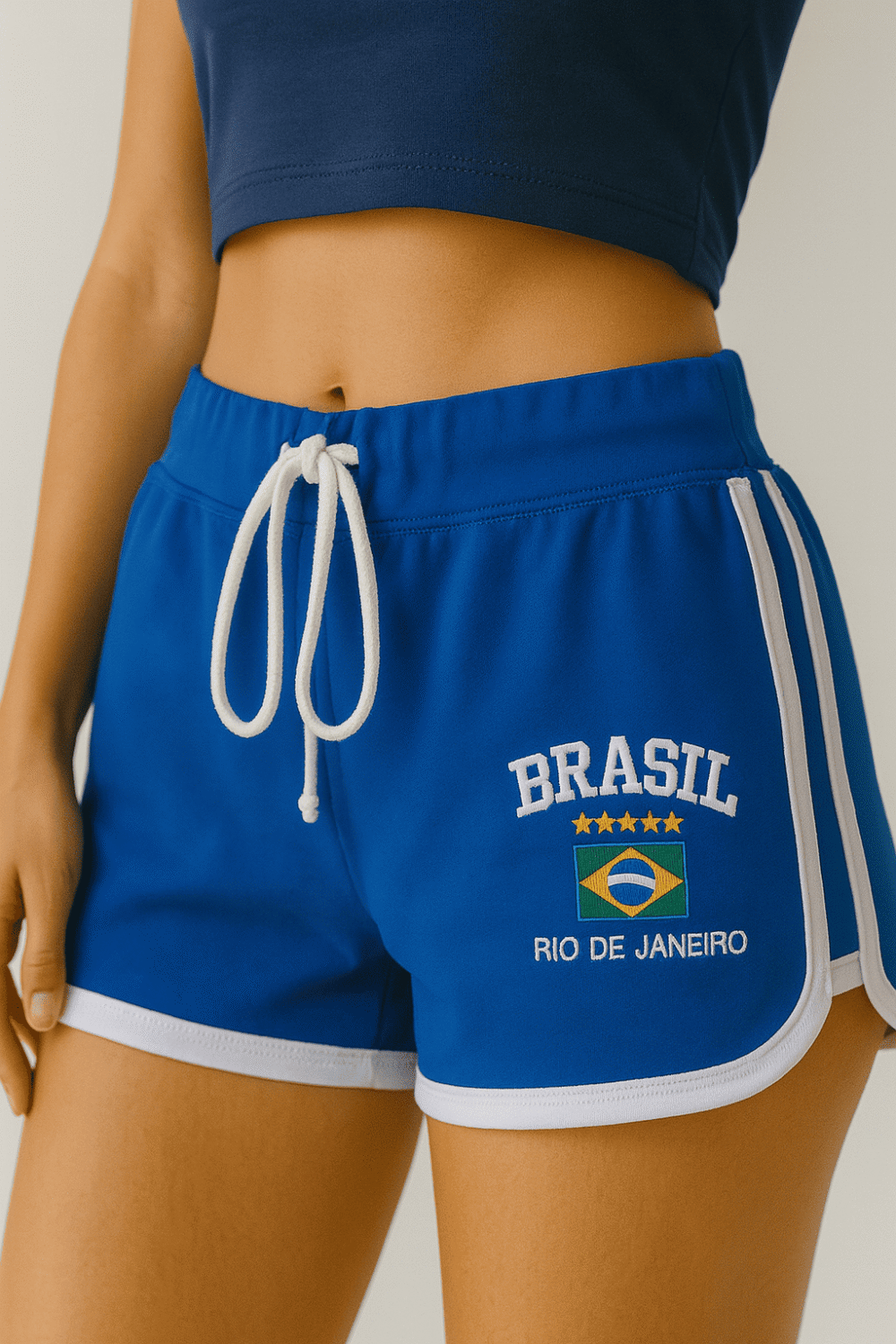 Shorts Do Brasil Bordada Retrô - Imagem 17