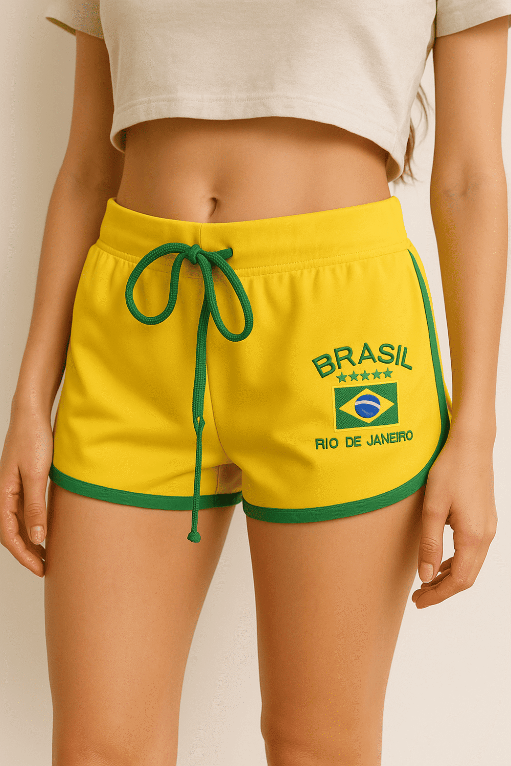 Shorts Do Brasil Bordada Retrô - Imagem 12