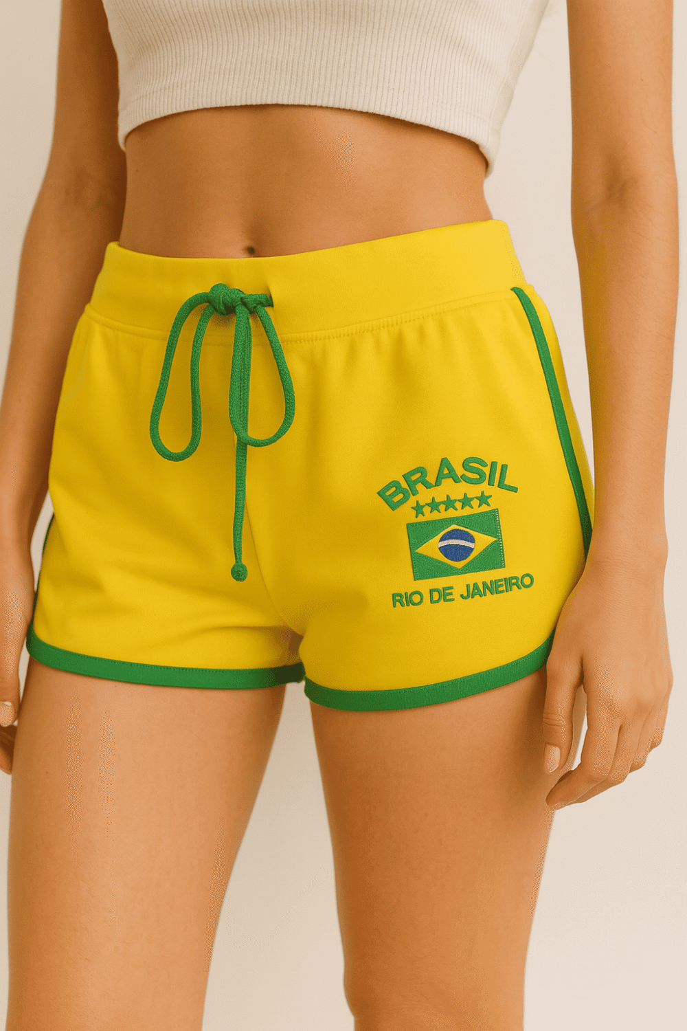 Shorts Do Brasil Bordada Retrô - Imagem 13