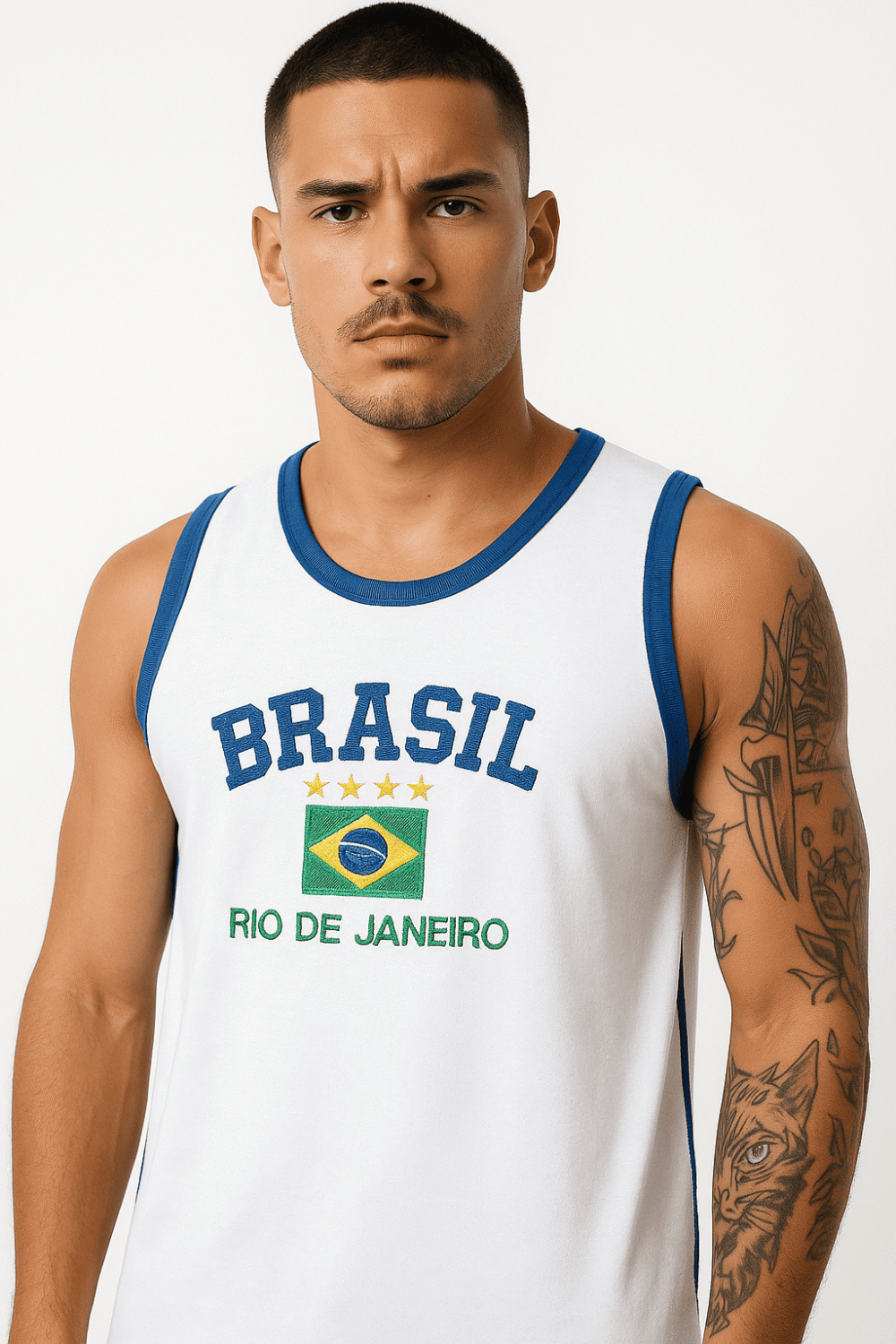 Camisa Regata Do Brasil Bordada - Imagem 22