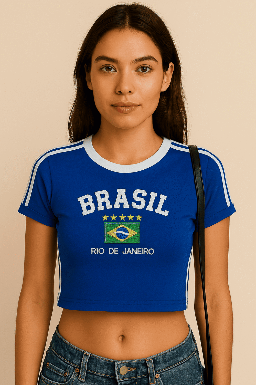 Cropped Do Brasil Bordada Retrô - Imagem 3