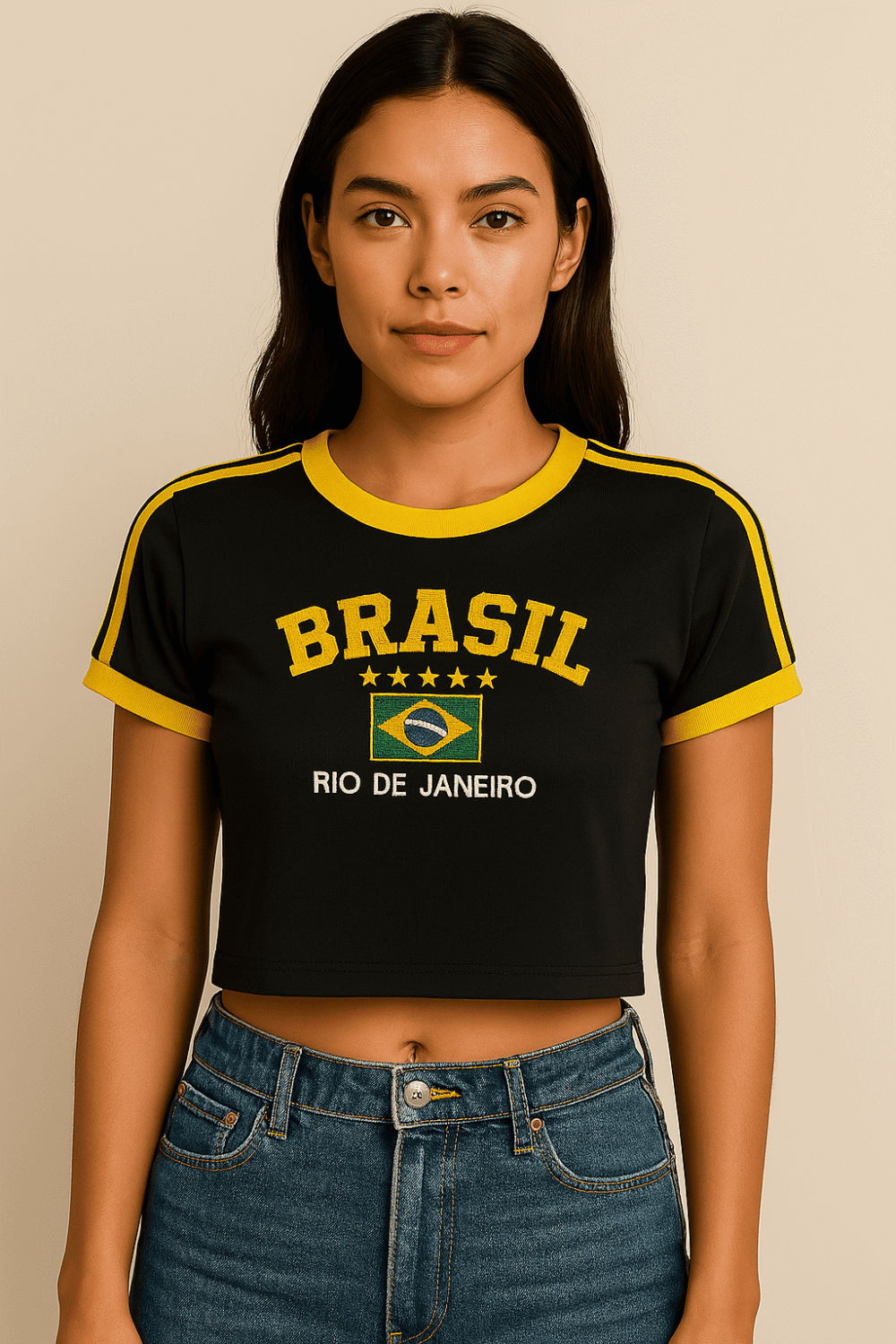 Cropped Do Brasil Bordada Retrô - Imagem 5