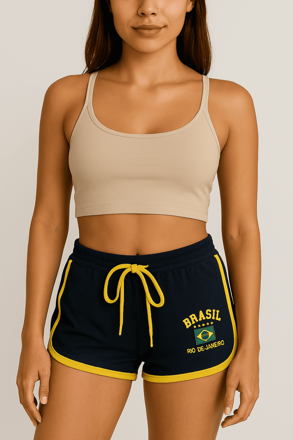 Shorts Do Brasil Bordada Retrô - Imagem 2