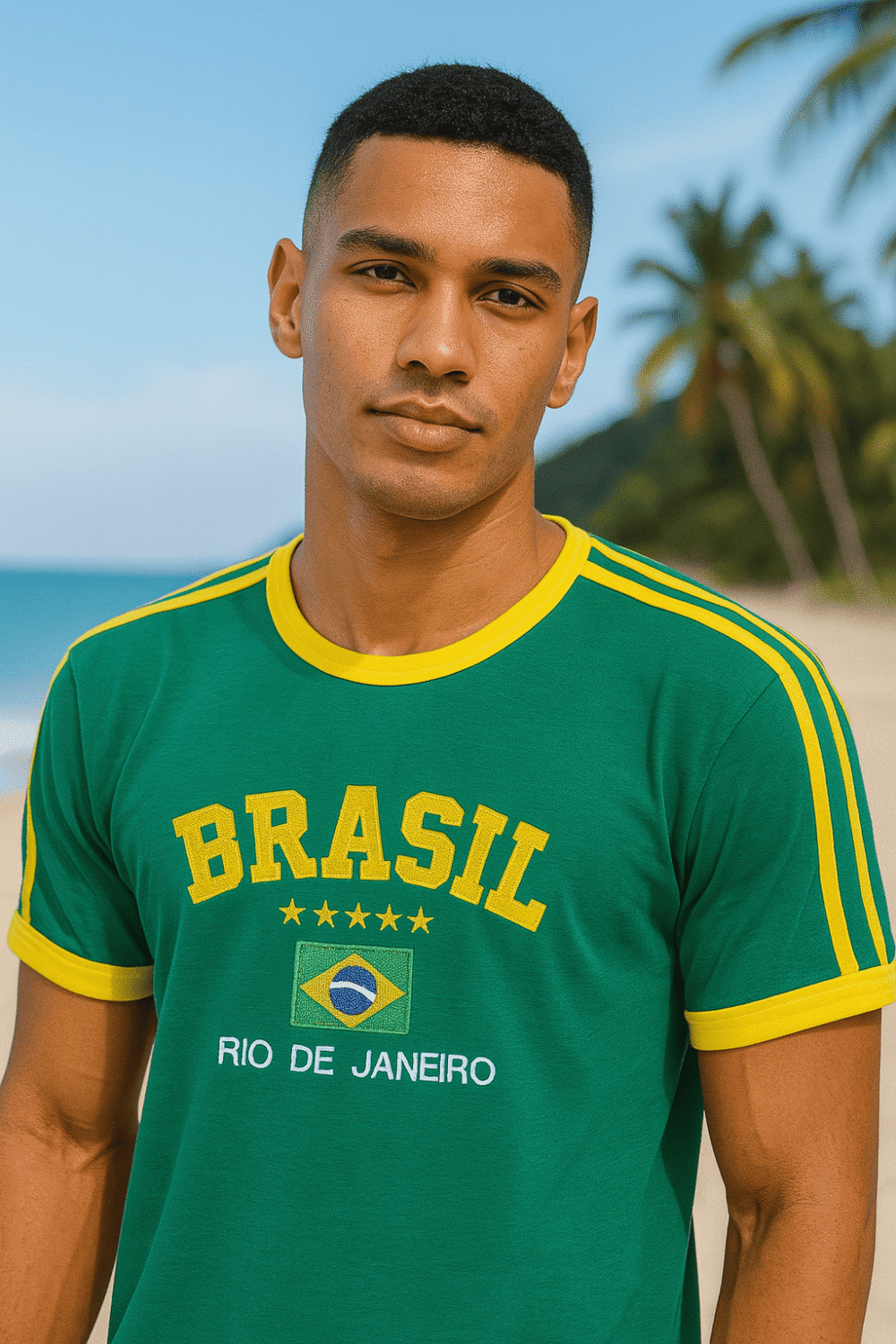 Camisa Do Brasil Bordada Adulto Unissex - Imagem 14