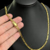 Cordao 3X1 3Mm Banhado A Ouro 18K Preto