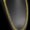 Cordao 8Mm Dubai Cravejado Banhado A Ouro 18K Preto