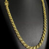 Cordao 8Mm Friso S Cravejado Banhado A Ouro 18K Preto