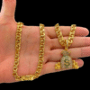 Cordao 8Mm Friso Saco De Dinheiro Malote Banhado A Ouro
