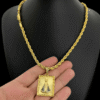 Cordao Baiano Luxo Feminino Pingente 5Mm Banhado Ouro 18K