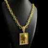 Cordao Balao 13Mm Pingente Jesus Cristo Banhado A Ouro 18K P