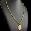 Cordao Cadeado 4Mm Pingente Crucifixo Banhado Ouro 18K Preto
