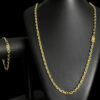 Cordao Cadeado 5Mm Pulseira Fecho Nossa Senhora Banhado A Ouro 18K Preto