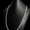 Cordao Cadeado Duplo 5Mm Banhado A Prata 925 Preto