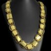 Cordao Dubai Mega 22Mm Banhado A Ouro 18K Preto
