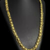 Cordao Dubai Supremo 13Mm Banhado A Ouro 18K Preto