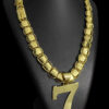 Cordao Dubai Supremo 18Mm Pingente 7 Banhado A Ouro 18K Preto